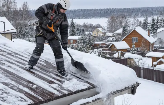 Очистка кровли от снега
