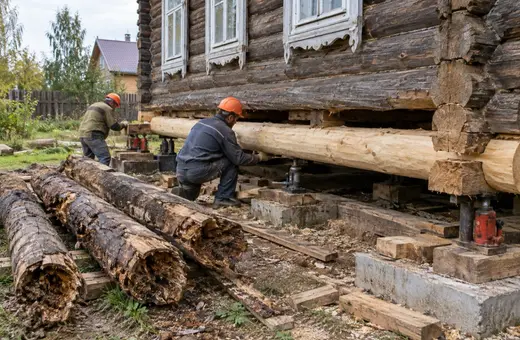 Замена венцов и стен